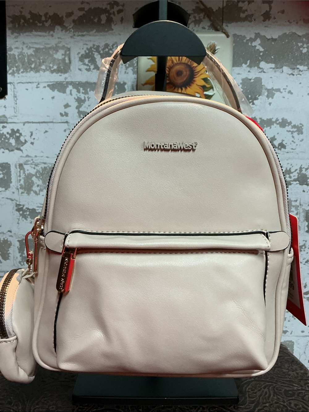 Montana West Off-White Backpack Purse